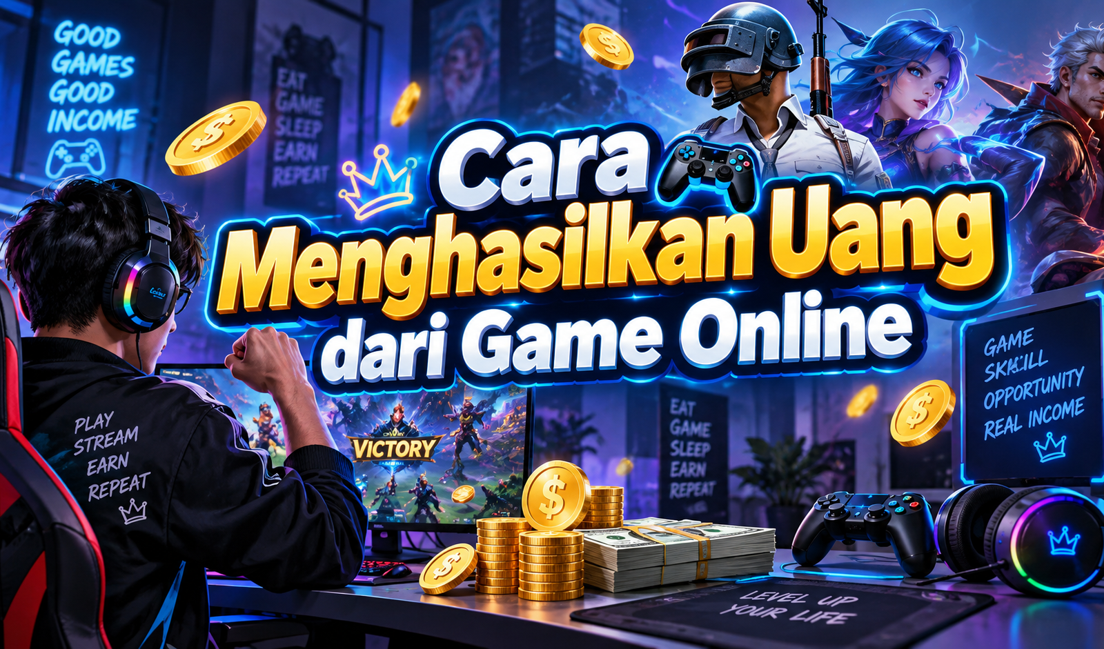 cara menghasilkan uang dari game online
